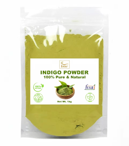Polvo de hoja de índigo puro natural de grado cosmético OEM, Indigofera Tinctoria, materia prima para tinte herbal para el cabello, proveedor a granel de la India - Product Image 1