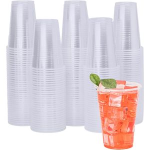 Bicchieri di Plastica Trasparenti Usa e Getta da 9 oz, Confezione da 500 - per Bevande Fredde e Feste, Bicchieri per Acqua - Product Image 1