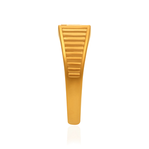 Anillo de Hombre con Diseño Geométrico de Malla, Anillo de Oro con Rayas Grabadas y Laberinto Atemporal, Anillo de Boda de Oro con Patrón Geométrico Regal - Product Image 4