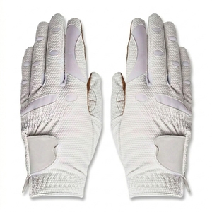 Guantes de golf de cuero Cabretta, color blanco y marrón, antideslizantes, unisex, deportivos, para mano derecha - Product Image 5