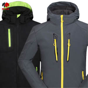 แจ็คเก็ตซอฟต์เชลล์คุณภาพพรีเมียม Ryan Pro Gear สำหรับผู้ชาย กันน้ำ กันลม ผลิตจากผ้าถักที่เป็นมิตรต่อสิ่งแวดล้อม ดีไซน์กระเป๋าแบบพิเศษ - Product Image 3