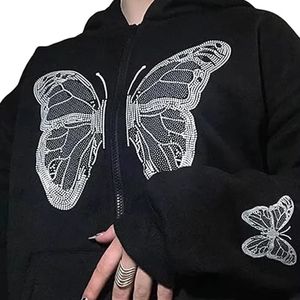 Sudadera con Capucha Personalizada de Alta Calidad para Hombre, Ropa Urbana Hip Hop con Pedrería, Sudadera con Pedrería Personalizada para Hombre - Product Image 3
