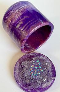 Caja de Resina Hecha a Mano de Lujo, Caja Decorativa para Joyas con Diseño Floral, Organizador de Almacenamiento de Joyas, Pequeña Caja de Regalo de Resina Personalizada - Product Image 2