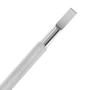 Empujador de Cutículas de Acero Inoxidable de Doble Punta, Ligero, Reutilizable y Ecológico, Herramienta de Manicura con Logotipo Personalizado, Fabricación OEM - Product Image 1