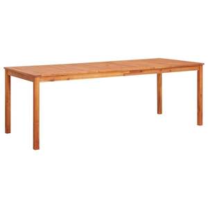 Grand ensemble de salle à manger de jardin en bois d'acacia massif brun clair - Product Image 3