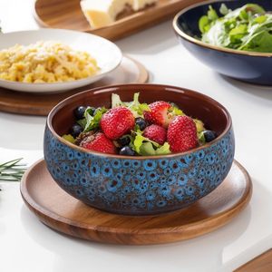 Cuenco Decorativo de Cerámica Azul, Cuenco de Cerámica para Mesa de Entrada, Plato para Dulces, Joyas y Artículos Pequeños, Cuenco para Frutas para la Encimera de la Cocina - Product Image 4