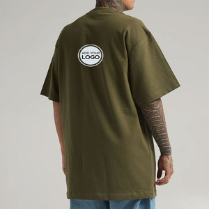 เสื้อยืดพิมพ์ลาย DTG แบบหลวม แขนสั้น ผ้าฝ้ายเนื้อนุ่ม เสื้อยืดผ้าฝ้ายเนื้อนุ่มแบบหลวมสั่งทำได้ ขายส่งจำนวนมาก - Product Image 1