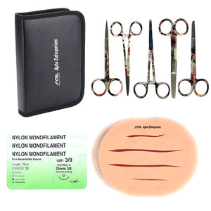 Essential Instrument Suture Training Surgical Instruments Sutur <b>Kit</b> Medic Instruments Medical Students Includes <b>Suturing</b> Pad - Product Image 1