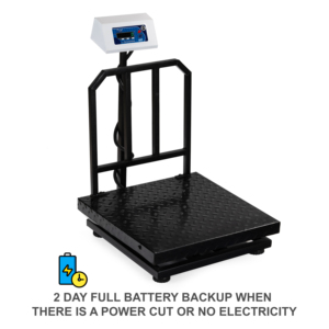 เครื่องชั่งน้ำหนักแบบแท่นอุตสาหกรรมอิเล็กทรอนิกส์ ACE รุ่น Heavy-duty รับน้ำหนักได้ 200 กก. โครงเหล็กอ่อน แบบเสาคู่ พร้อมไฟ LED สีเขียวสองด้าน - Product Image 6