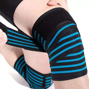 Sports Cotton Knee Wraps <b>Straps</b> for Gym Workout Weightlifting Fitness Squats Training Breathable Durable Elastic Knee Wrap - Product Image 3