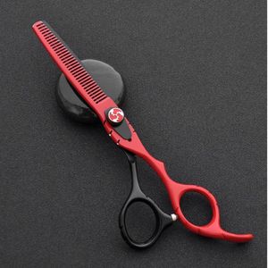 Ensemble de ciseaux de barbier noir et rouge, design élargi, réglage pivotant, ciseaux de barbier tranchants - Product Image 3