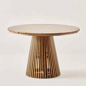 Conjunto de Muebles de Exterior Europeos de Alta Gama, Mesa y Sillas de Comedor con Cuerda y Madera para Jardín - Carlo - Product Image 3