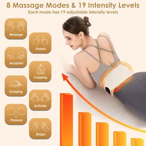 Massaggiatore Lombare e Addominale EMS Senza Fili con Riscaldamento, 8 Modalità, 19 Livelli di Intensità, Telecomando Magnetico - Product Image 3