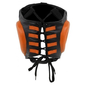 Protector de Cabeza para Kickboxing y MMA, Hecho a Medida, Color Verde, 100% Cuero Vacuno Genuino, Ligero, Ecológico, Estilo Profesional, con Cordones - Product Image 4