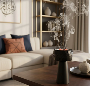 Brûleur à Bakhoor en Acier Inoxydable Premium, Porte-Encens Arabe Mabkhara Écologique, Décoration Printanière pour Maison, Hôtel, Ramadan - Product Image 5