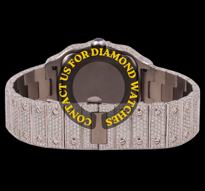 Montre pour homme personnalisée, entièrement sertie de diamants Moissanite VVS, style Hip Hop de luxe, quartz, acier inoxydable, meilleur prix - Product Image 4