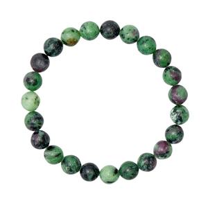Hot Sale Premium Grade Feng Shui Ruby Zoiaite <b>Crystal</b> <b>Beaded</b> <b>Bracelet</b> Handmade Women's Men's Natural Healing Stone Elastic - Product Image 2