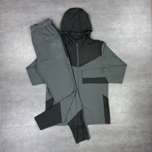 Women's Oversize Training Polyester Casual <b>Wind</b> <b>Breaker</b> Zip Hooded Windbreaker Set Men Windbreaker Tracksuit Set - Product Image 1