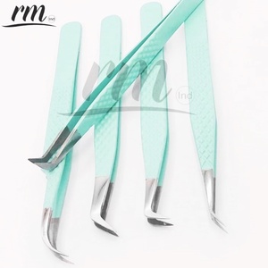 Pinzas para Extensión de Pestañas RMI Wholesale de la Mejor Calidad, Antiestáticas, Duraderas, con Punta Dentada, Rectas, con Recubrimiento en Polvo, Curvadas - Product Image 4