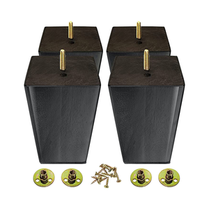 Luxury <b>Solid</b> Wood Square Sofa Legs OEM Custom Heavy Duty Furniture Legs <b>Wooden</b> Legs for Sofa Cabinet <b>Desk</b> High-End Interiors - Product Image 2
