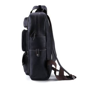 Vintage Genuine Leather 15.6 inch Laptop <b>Backpack</b> Waterproof Travel Rucksack with Anti-Theft Pocket LBP-0401 - Product Image 2