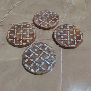 Resin <b>Coasters</b> Round Shape Classical Look Elegant for Home and Hotel or Farmhouse Kitchen Usage from India - Product Image 3