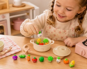Juego de Borradores de Goma TPR con Forma de Vegetales, Mini, para Niños, Juguetes Creativos con Temática de Comida para Premios Escolares y Recuerdos de Fiesta - Product Image 3