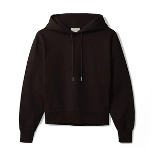 <b>Women</b> <b>Black</b> Hooded Sweatshirt Solid Drop Shoulder Pullover Hoodie Fleece <b>Long</b> <b>Sleeve</b> Autumn <b>Top</b> - Product Image 3