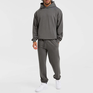 Ensemble de survêtement décontracté d'hiver pour hommes en gros, avec logo personnalisé, ensemble sweat à capuche et pantalon de jogging de haute qualité pour hommes, tenue de sport pour l'entraînement en salle de sport - Product Image 3