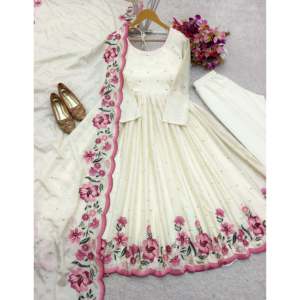 Belles robes de bal Pent et Dupatta broderie séquence travail robe de soirée - Product Image 5