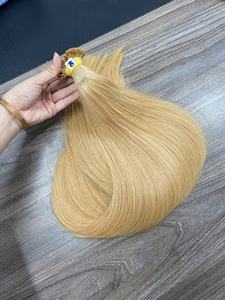 Extensions de cheveux humains à kératine pré-collée, double tirage, pointe plate mini, pointes K, personnalisées, couleur claire, pour salon de coiffure, vente en gros - Product Image 4