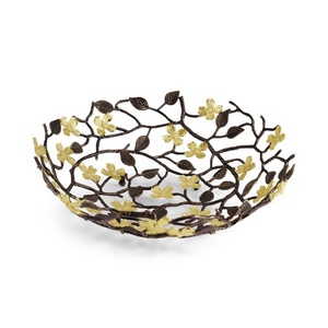 Bol à fruits en aluminium, centre de table moderne, luxe décoratif, or, écologique, durable, 2026 Saleem International - Product Image 1