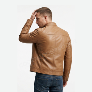 Veste en cuir unisexe OEM 2026 EAGLE, style décontracté vintage, tissée, coupe-vent, respirante, pour l'hiver, sportive, fabriquée au Pakistan - Product Image 5