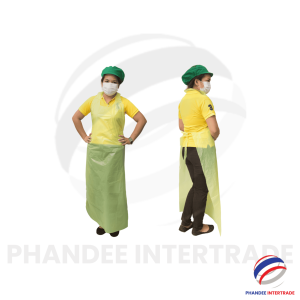 Delantal de Limpieza Desechable Hecho de Plástico HDPE, Colores Transparentes, Diseño sin Mangas con Cuello Halter y Lazos, Ligero y Cómodo - Product Image 6