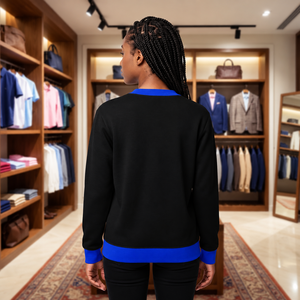Pulls en tricot à col en V personnalisés avec les logos de la sororité/fraternité/écoles/collèges/universités Zeta Phi Beta pour hommes et femmes - Product Image 4