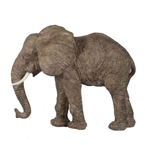 Escultura Decorativa de Elefante Caminando en Poliresina Tai, 13x5x10 - Product Image 1