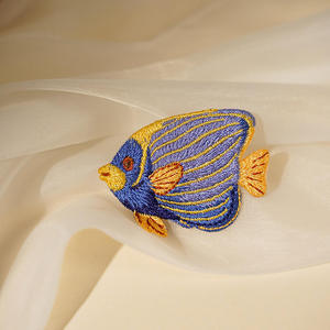 Colorful Embroidery Patch Embroidered <b>Iron</b> <b>On</b> Badge Twill Fabric Patches for Clothing Hats Bags Wholesale Heat Transfer - Product Image 3