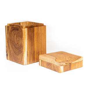 Most Selling Luxury Wood Canister with Smooth Finish and Lid <b>for</b> Dry Food <b>Storage</b> <b>Kitchen</b> Decor and Gift Use Available <b>For</b> Sale - Product Image 1