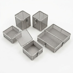 Cesta de Esterilización de Acero Inoxidable 304 con Tapa, Bandeja de Malla para Instrumentos Quirúrgicos, Certificación CE ISO13485 - Product Image 3