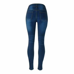 New Arrival Trendy Light Blue High <b>Waist</b> Wide Leg Breathable Skinny <b>Jeans</b> Pant for Women OEM Serviced wholesale rate OEM - Product Image 2