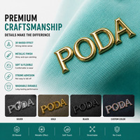 Étiquettes thermocollantes personnalisées avec logo 3D en relief métallique TPU pour vêtements de sport et accessoires