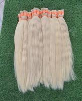 Extensions de cheveux vierges indiens Remy blonds Hive and Spice pour machine à tisser les cheveux, double trame avec pointes pleines, 100g