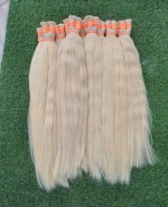 Extensions de cheveux indiens Remy blonds pour machine à tisser les cheveux, double trame avec pointes pleines - Product Image 5