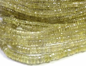 Piedras Preciosas de Cuarzo Natural de Primera Calidad, Forma Heishi de Disco Plano Facetado de 16 Pulgadas, Perlas de 6.5mm con Orificio Central, Gemas Champion para Joyería - Product Image 5