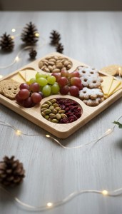 Wooden Coffee Tray Dual Cup Slots Commercial Grade Breakfast <b>Bed</b> Serving for Couples <b>Rustic</b> Handmade Solid Beech Wood Catering - Product Image 5