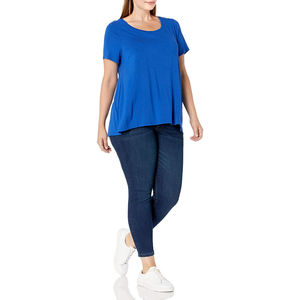 Camiseta de Moda para Mujer, Cuello Redondo, Algodón Puro, Manga Corta, Holgada, Informal, con Tu Diseño, Transpirable - Product Image 6