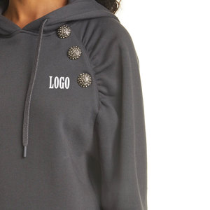 Sudadera con capucha de diseño casual para mujer, con costuras de alta calidad, color sólido, manga larga y material suave para un ajuste cómodo y relajado. - Product Image 4