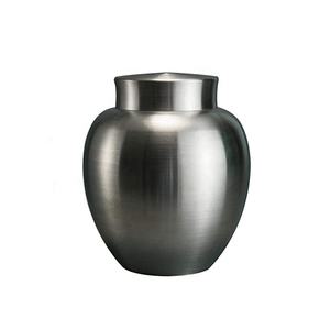 Urna de metal de cremación con revestimiento negro, tamaño grande, diseño elegante, precio barato, venta de urna de cremación de metal decorativa para sala de exposiciones - Product Image 5