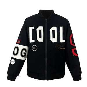 Chaqueta Varsity de Moda Urbana para Hombre con Parches de Chenille COOL, Chaqueta Bomber de Béisbol con Logotipo Personalizado, Abrigo de Invierno - Product Image 1