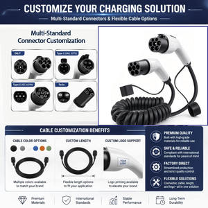 Câble de recharge pour véhicules électriques TPU anti-tiraillement en spirale CE CB UKCA OEM, type 2, 32A, 7kW, 22kW, ST-E252 ZSWINNER/OEM ODM GB/T - Product Image 6